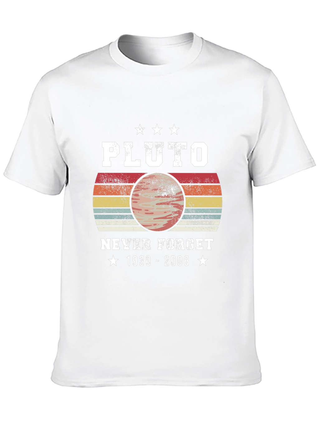 Pluto Never Forget T-Shirt Retro Style Black