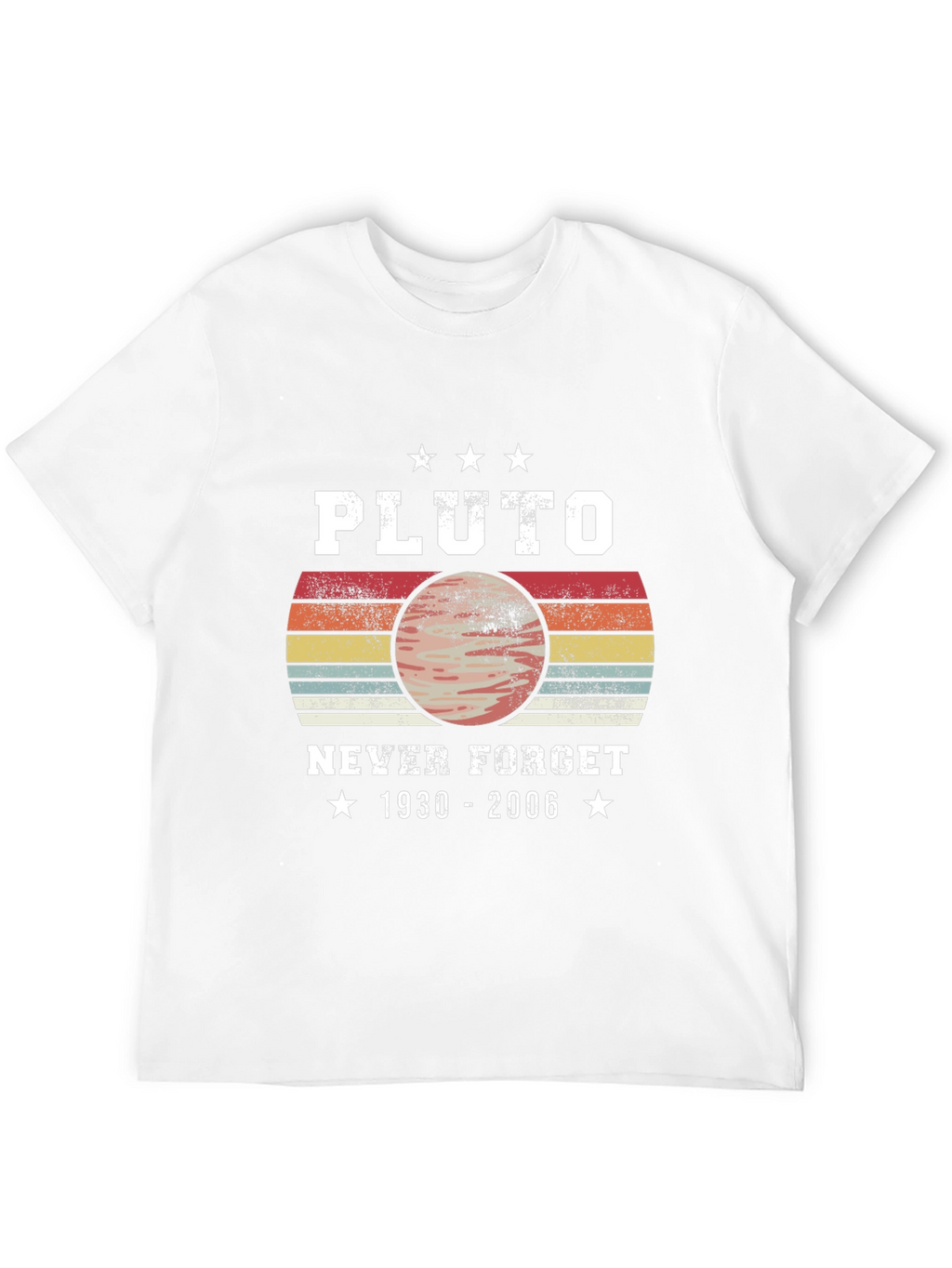 Pluto Never Forget T-Shirt Retro Style Black