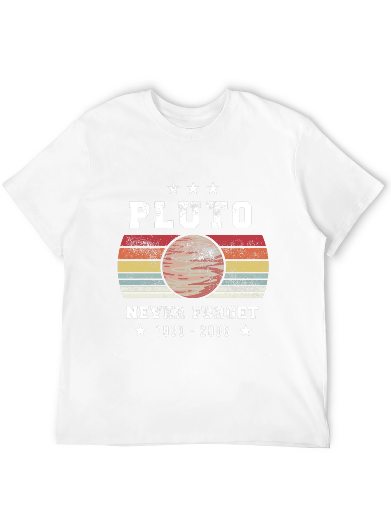 Pluto Never Forget T-Shirt Retro Style Black