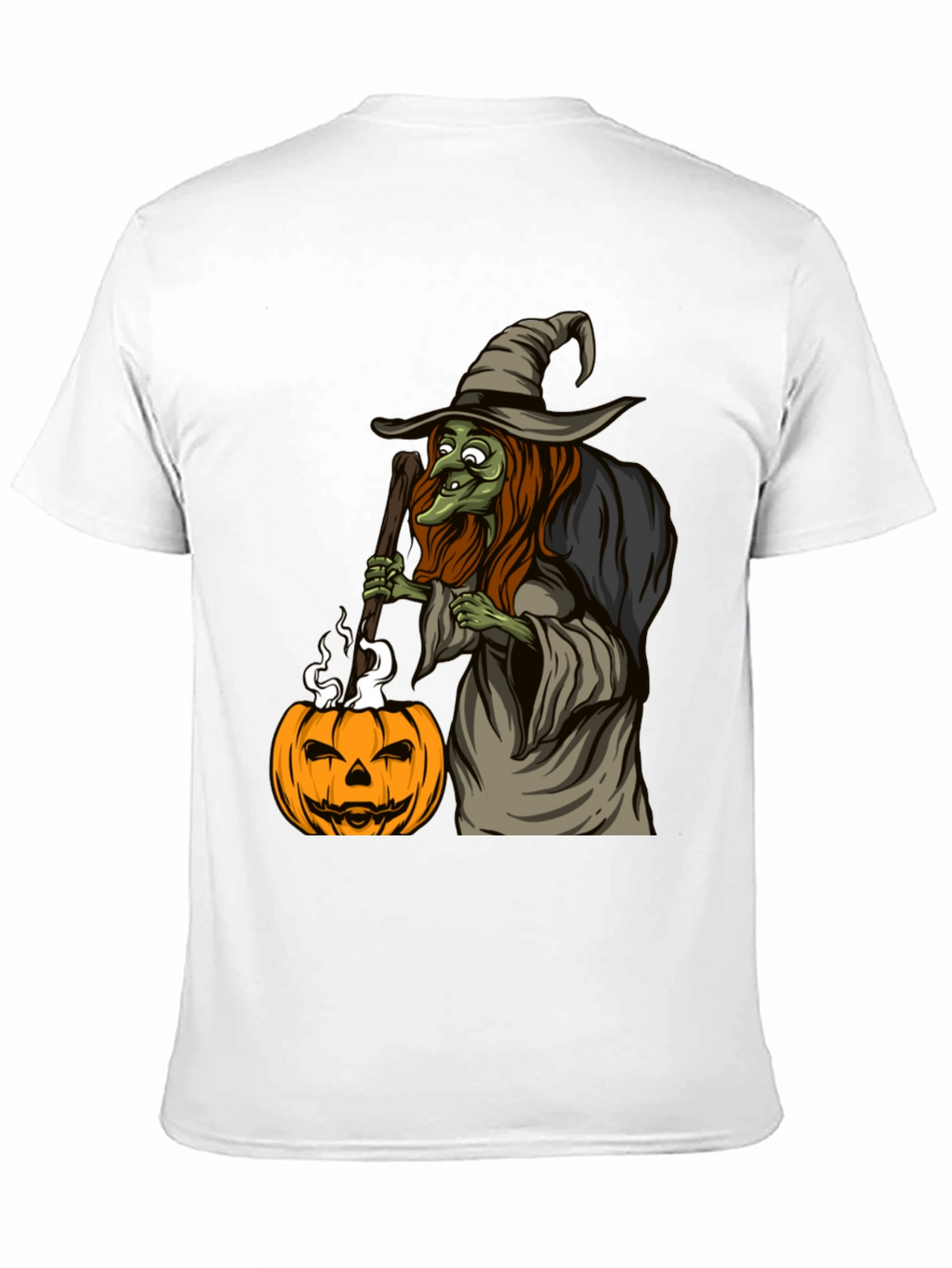 Witch & Pumpkin Graphic Tee - Halloween T-Shirt