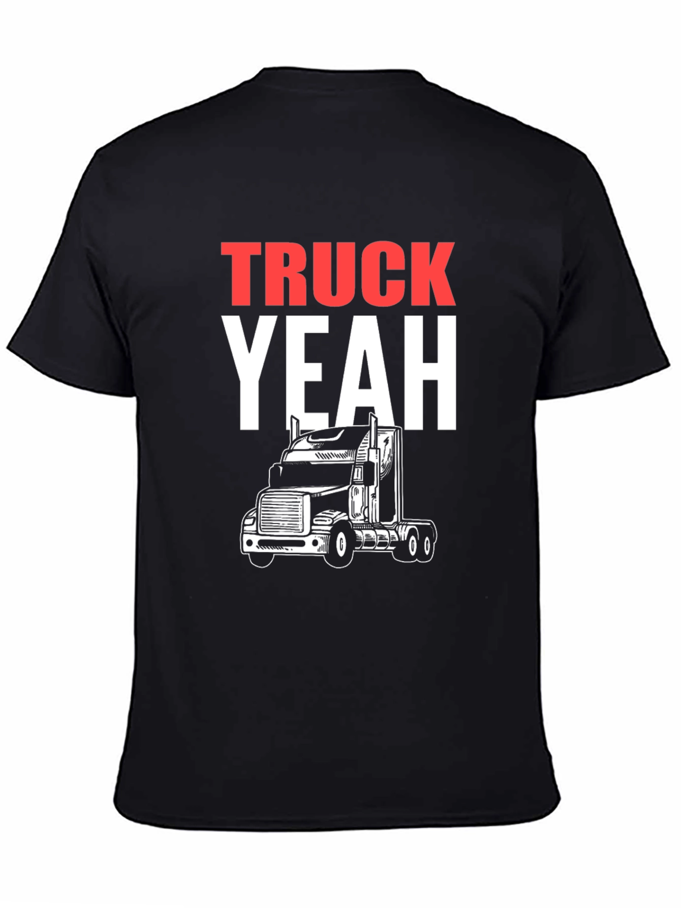 Truck Yeah T-Shirt - Black Graphic Tee for Men