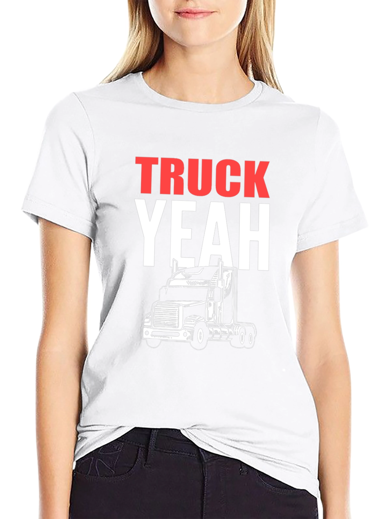 Truck Yeah T-Shirt - Black Graphic Tee for Men