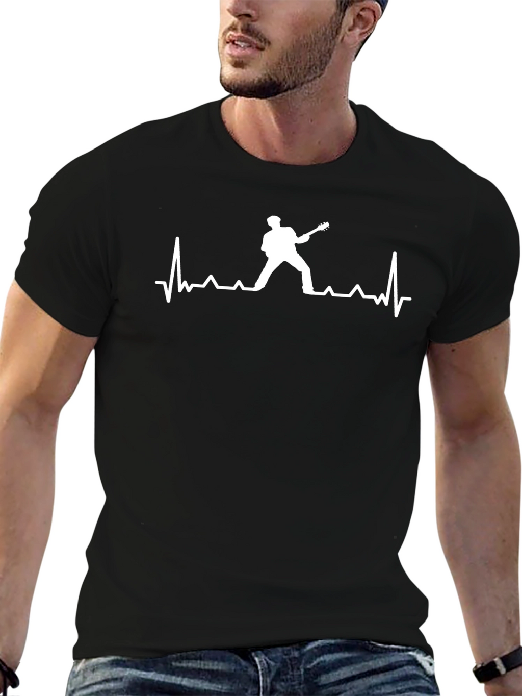 Guitar Heartbeat T-Shirt - Rock Music Tee