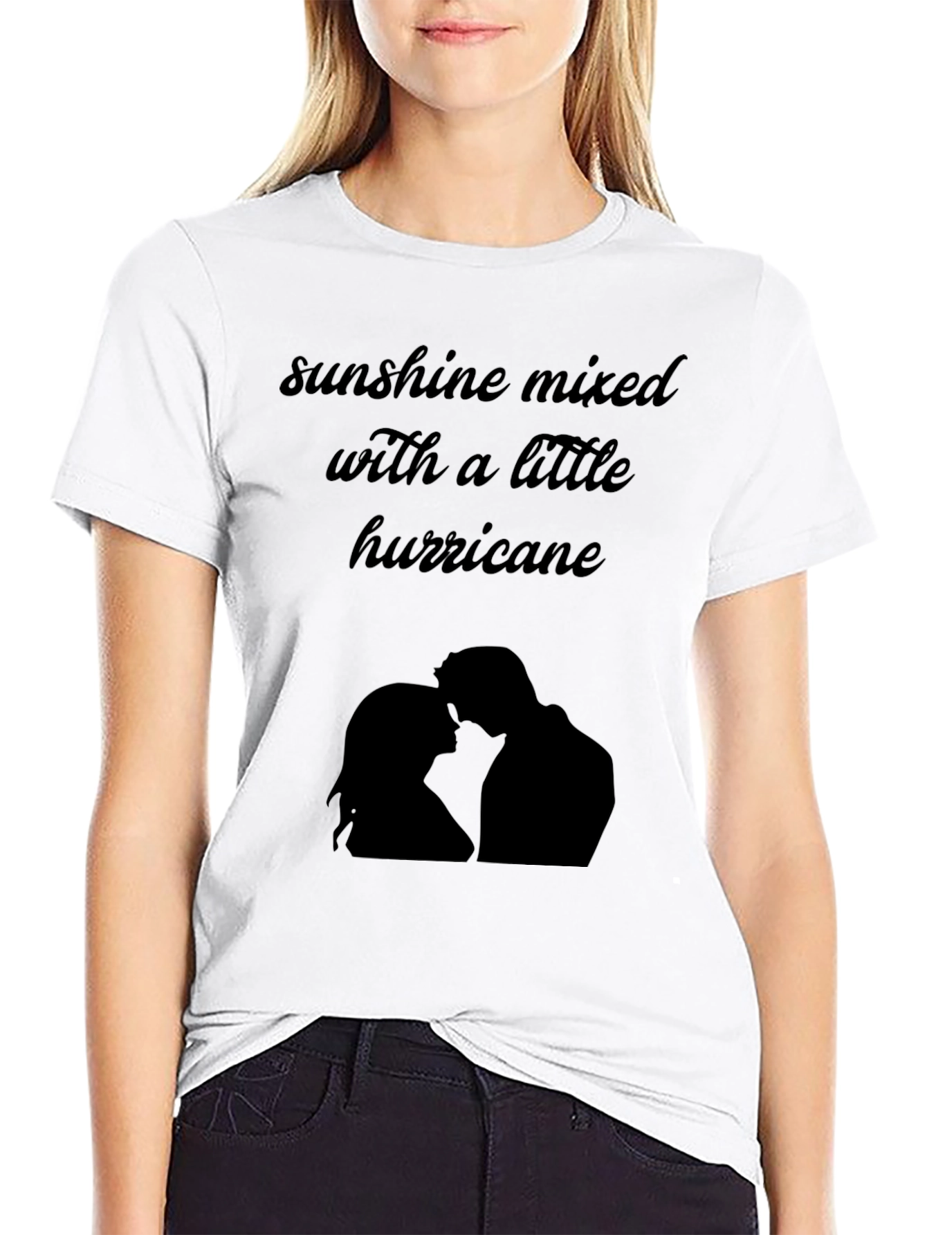 Sunshine Hurricane Graphic Tee - Stylish Black T-Shirt