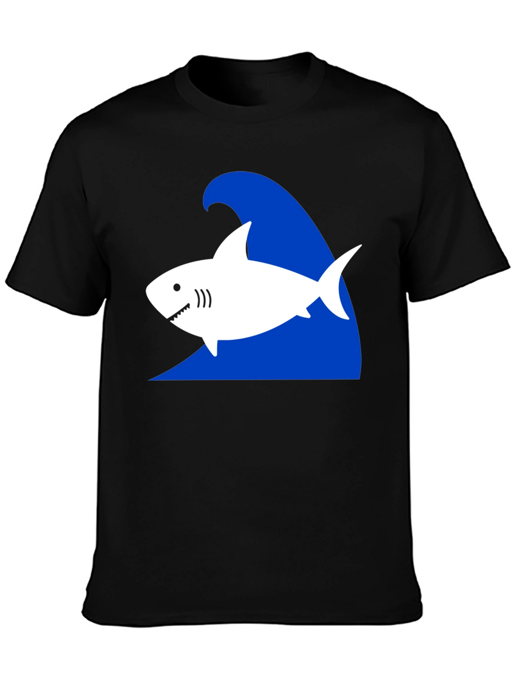 Shark Wave Graphic T-Shirt - Black