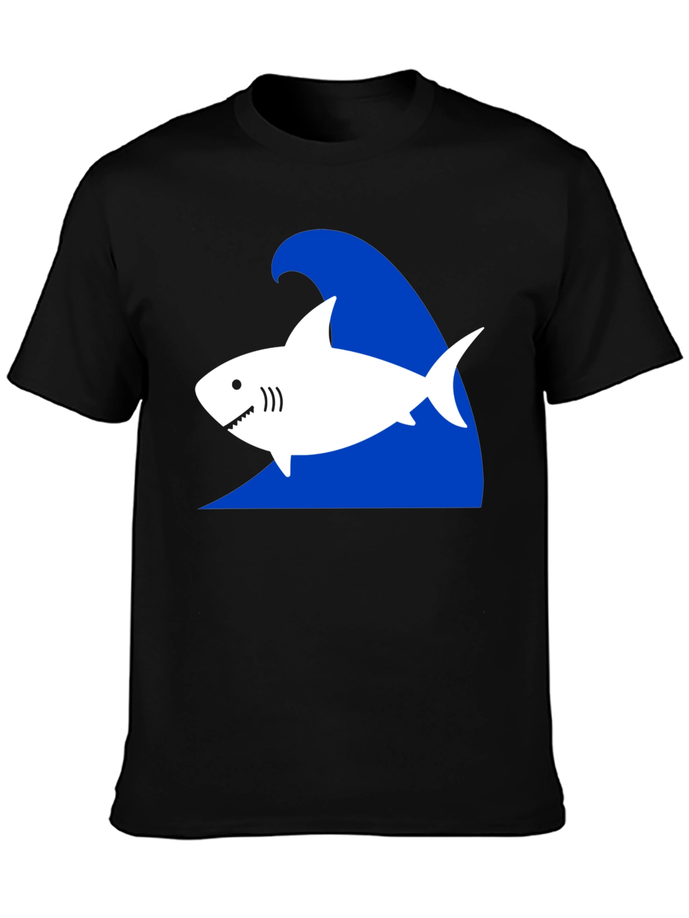 Shark Wave Graphic T-Shirt - Black