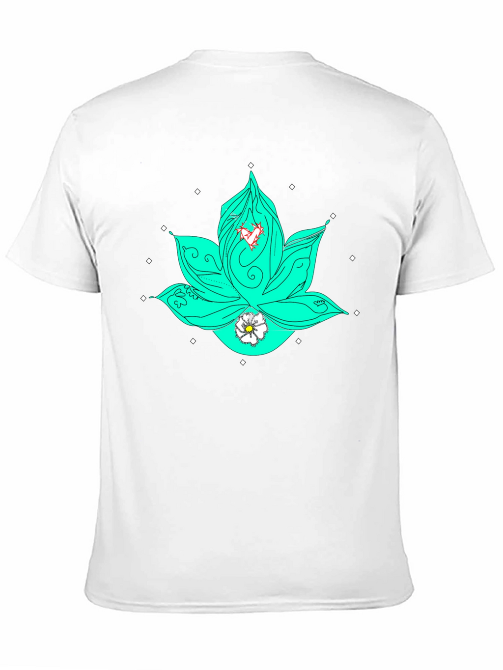 Lotus Heart Graphic Tee - Relaxed Fit