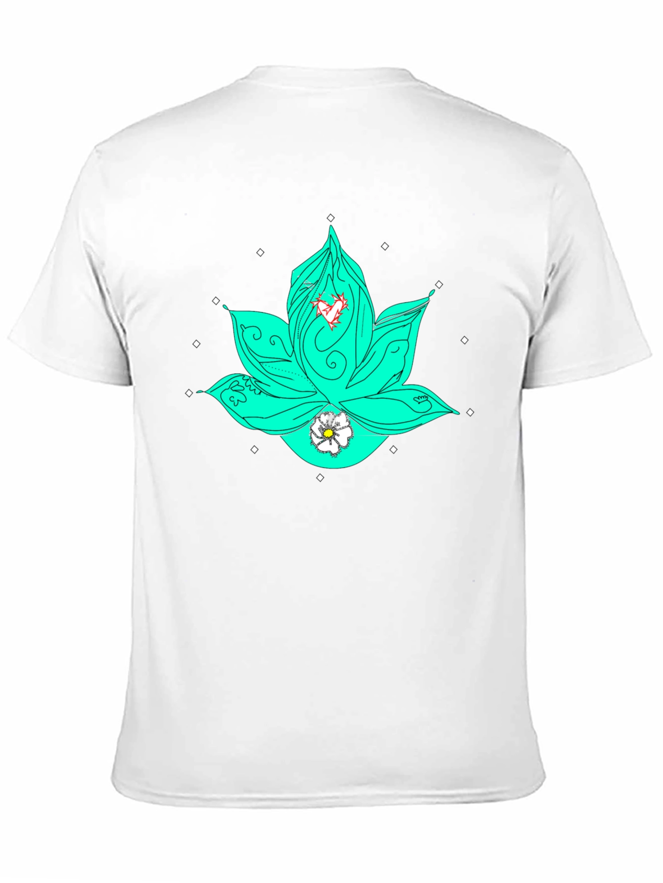 Lotus Heart Graphic Tee - Relaxed Fit