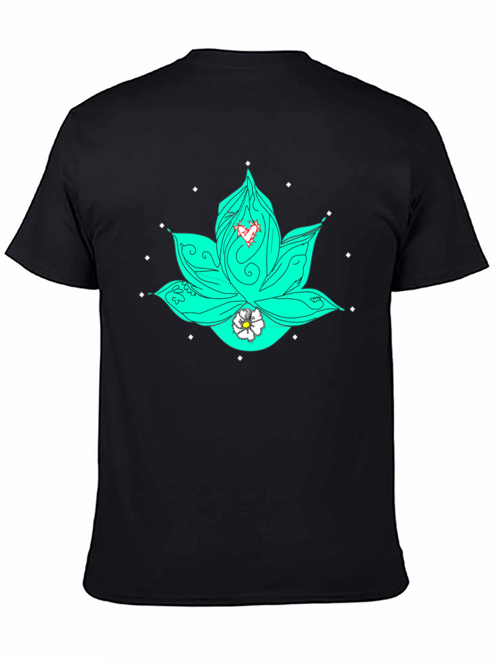 Lotus Heart Graphic Tee - Relaxed Fit