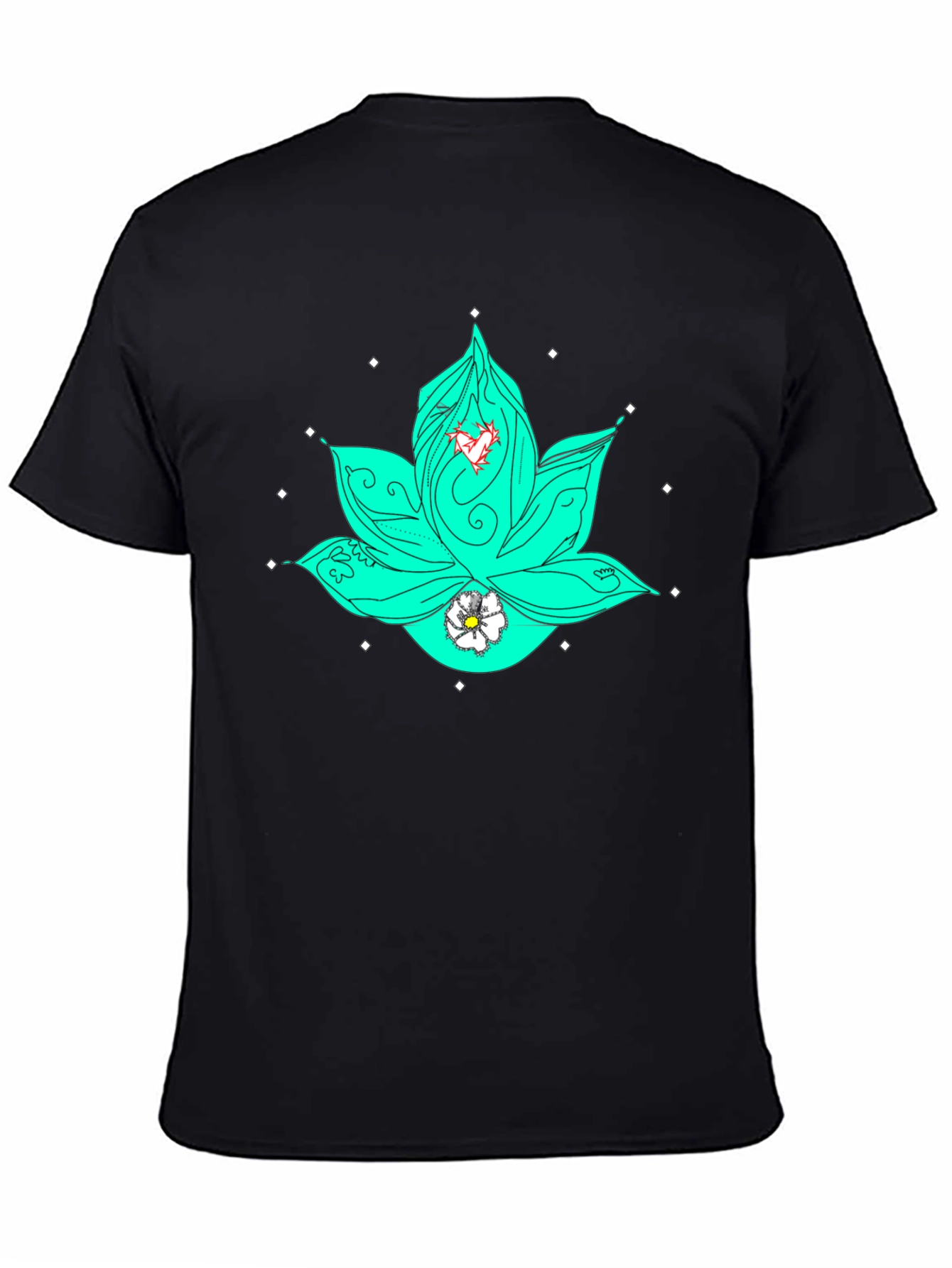 Lotus Heart Graphic Tee - Relaxed Fit