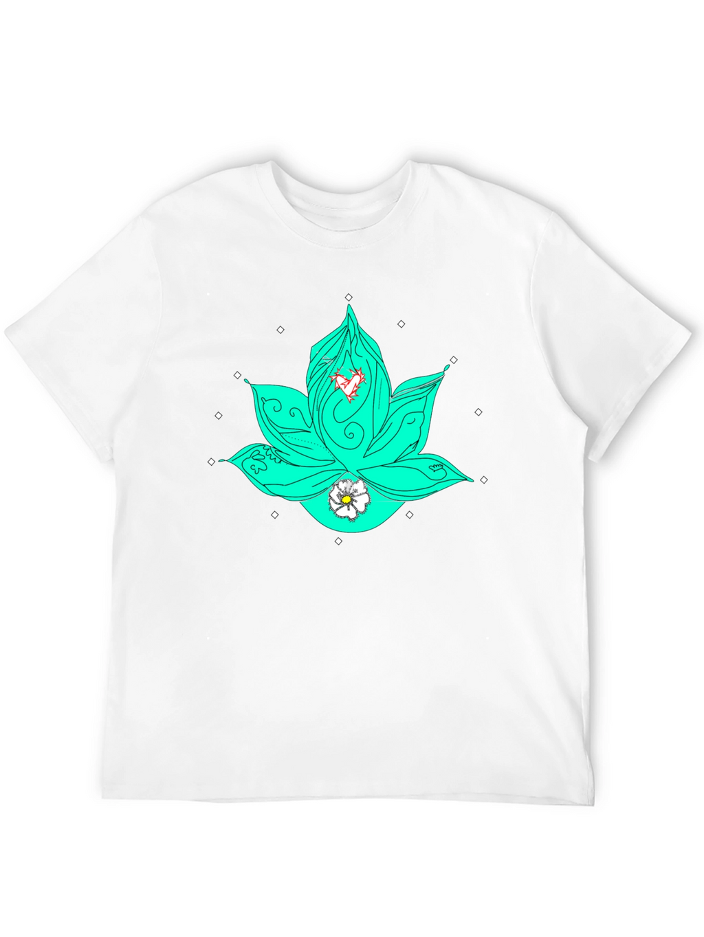 Lotus Heart Graphic Tee - Relaxed Fit