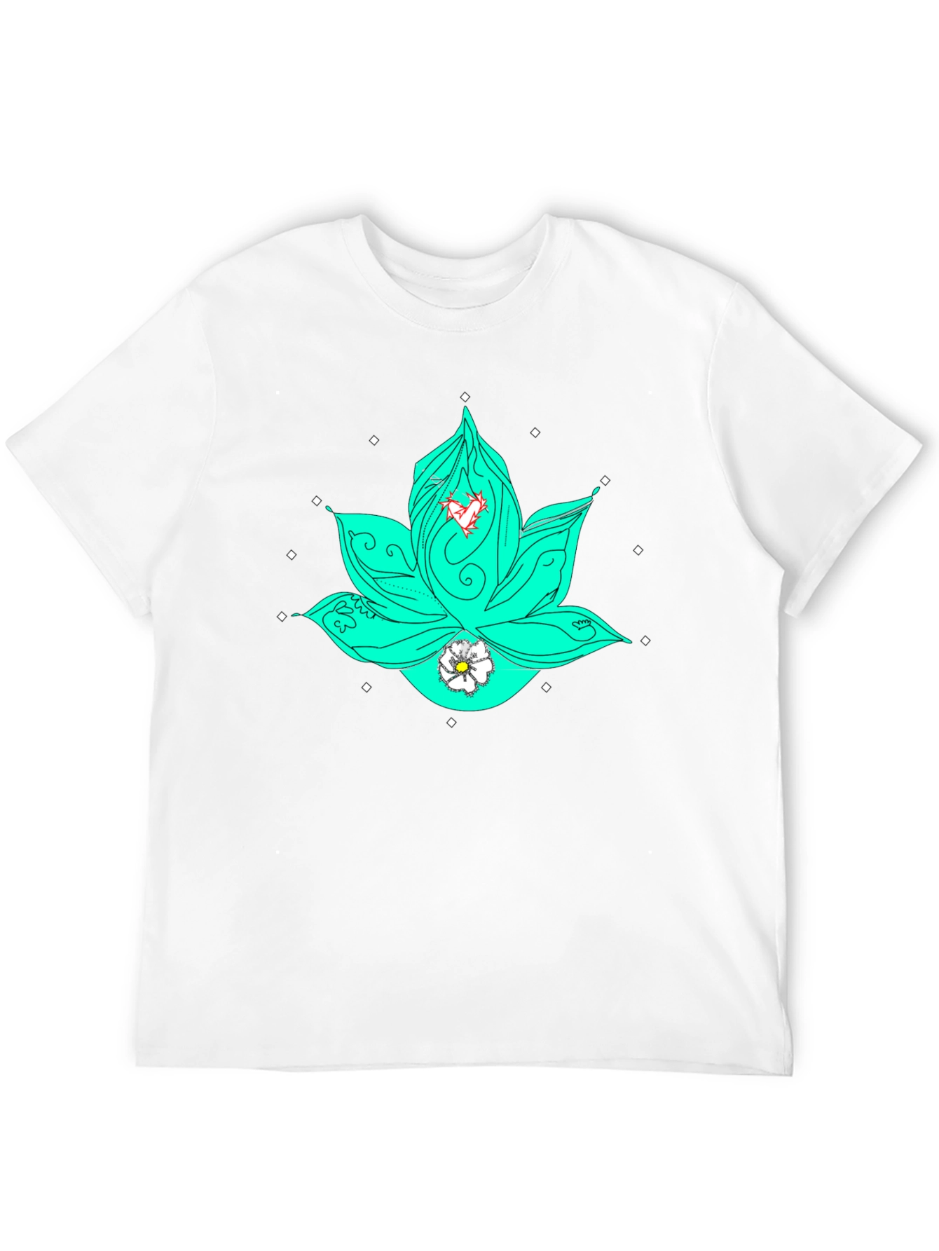 Lotus Heart Graphic Tee - Relaxed Fit