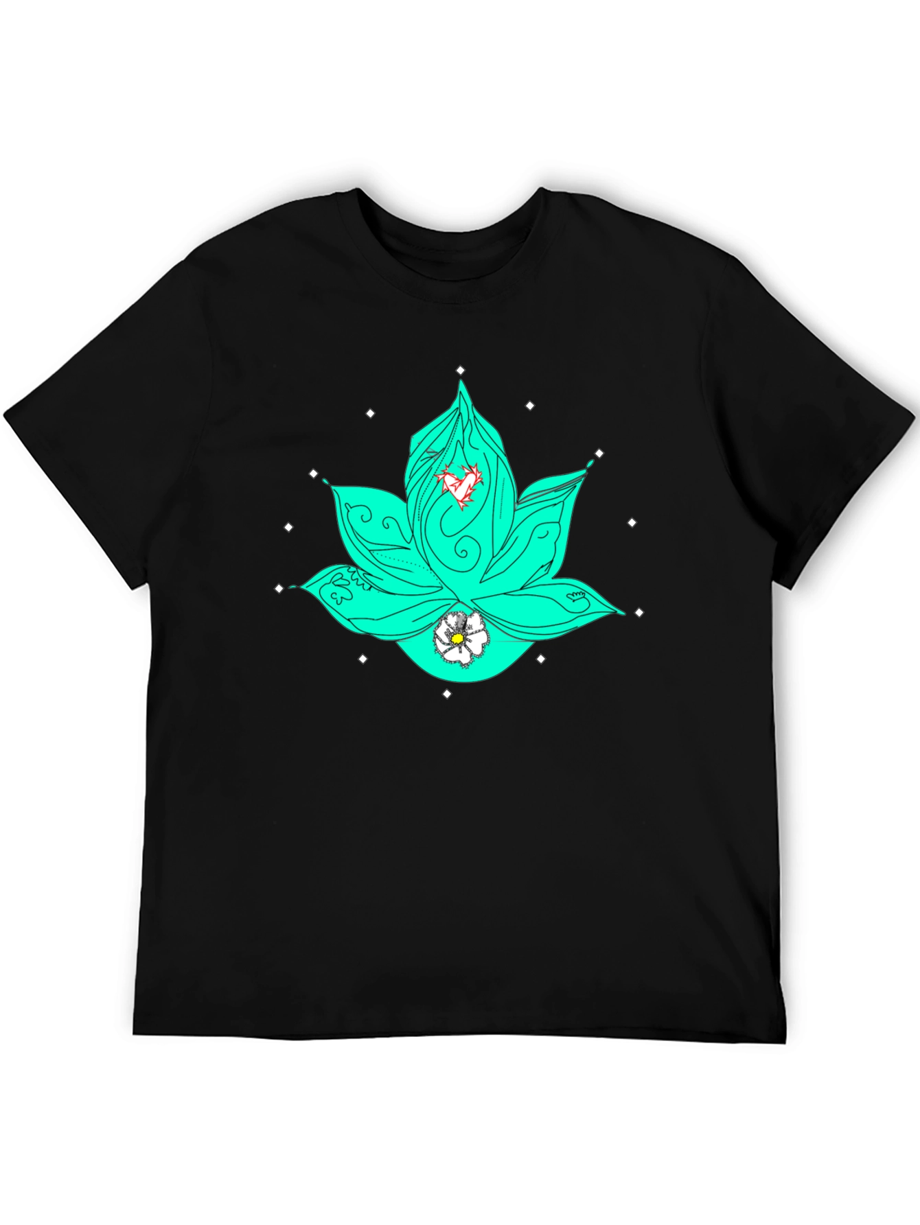 Lotus Heart Graphic Tee - Relaxed Fit