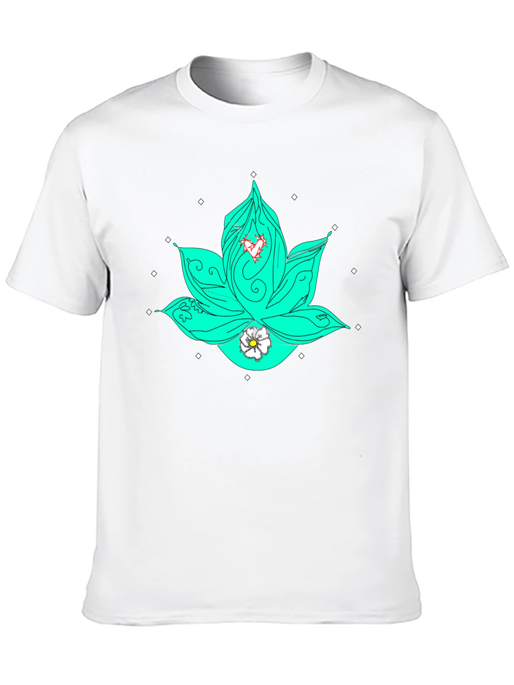 Lotus Heart Graphic Tee - Relaxed Fit