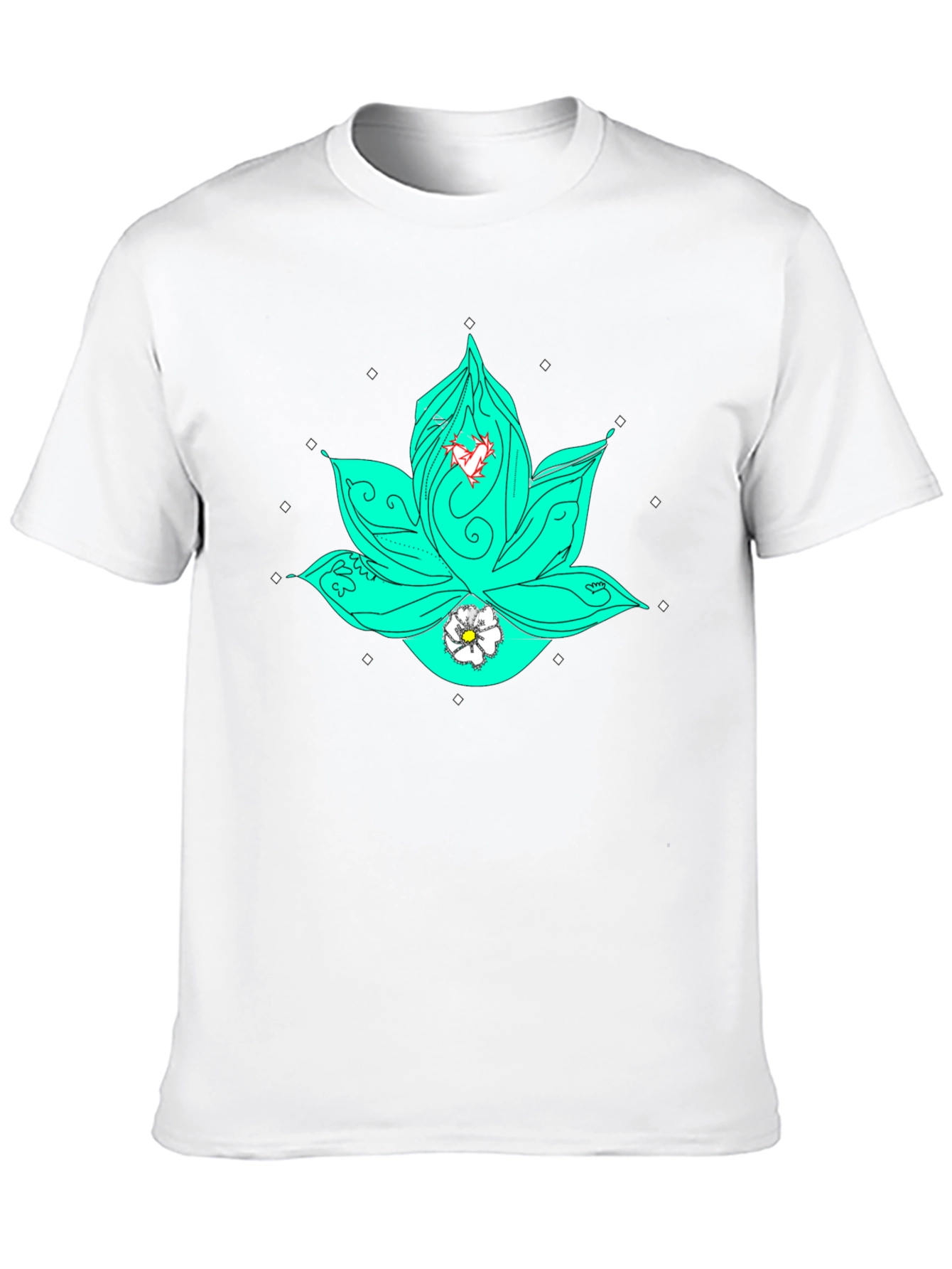 Lotus Heart Graphic Tee - Relaxed Fit