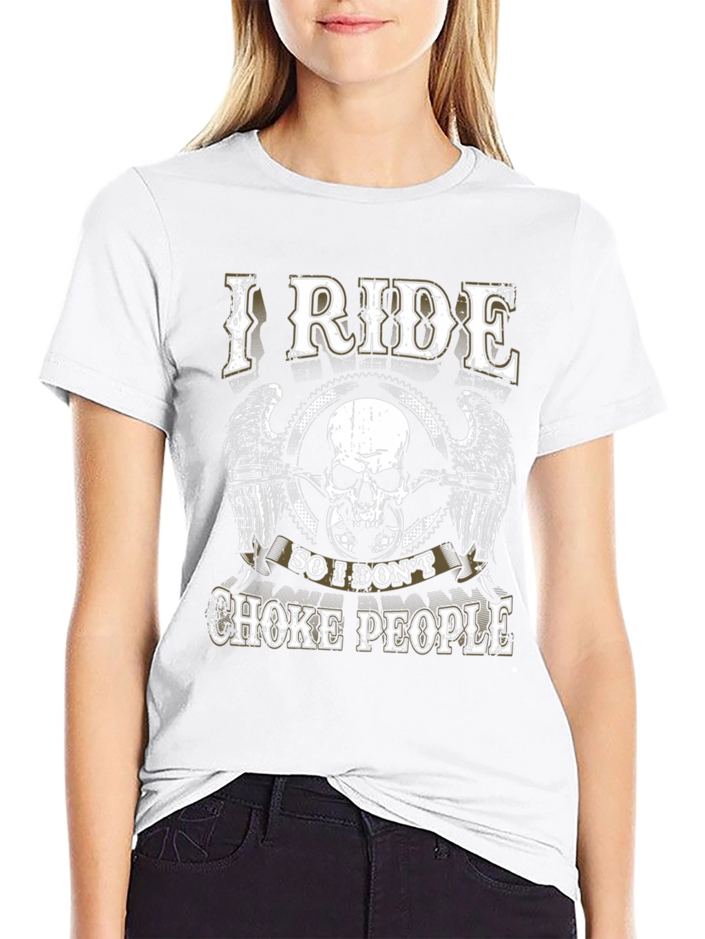 I Ride So I Dont Choke People Biker T-Shirt