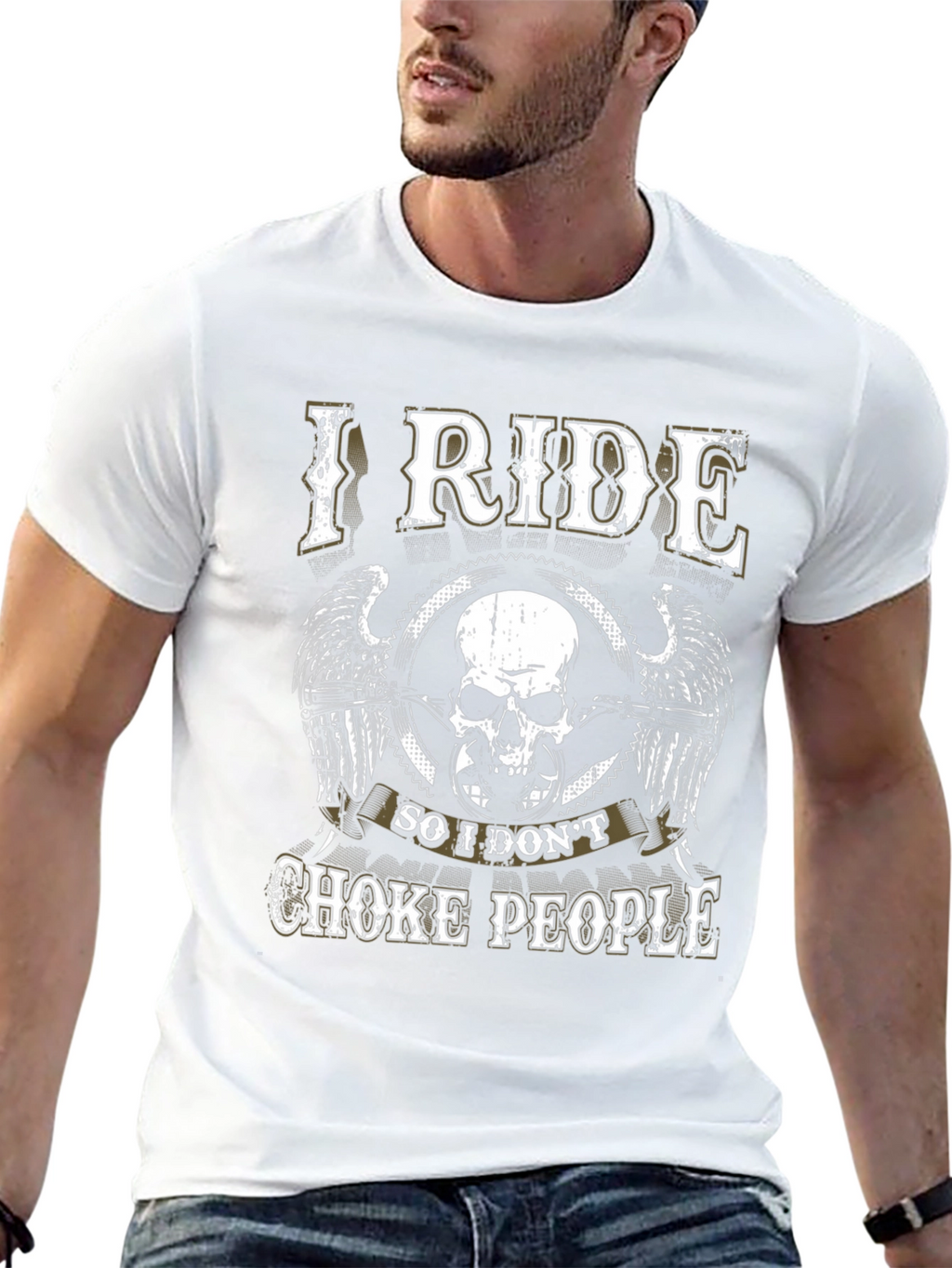 I Ride So I Dont Choke People Biker T-Shirt