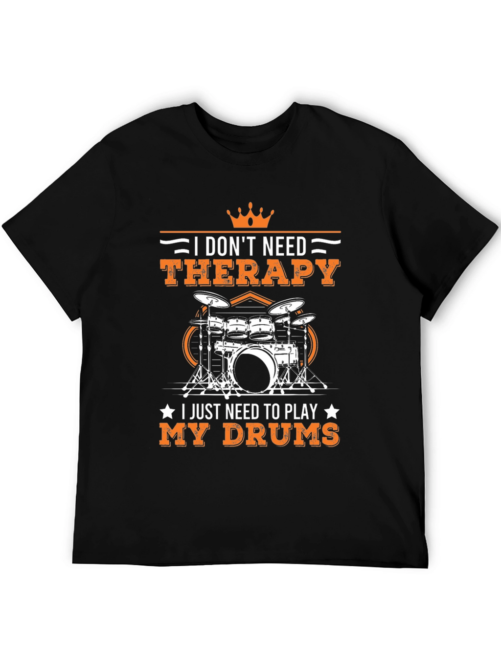 Drummer Therapy T-Shirt - Music Lover Tee