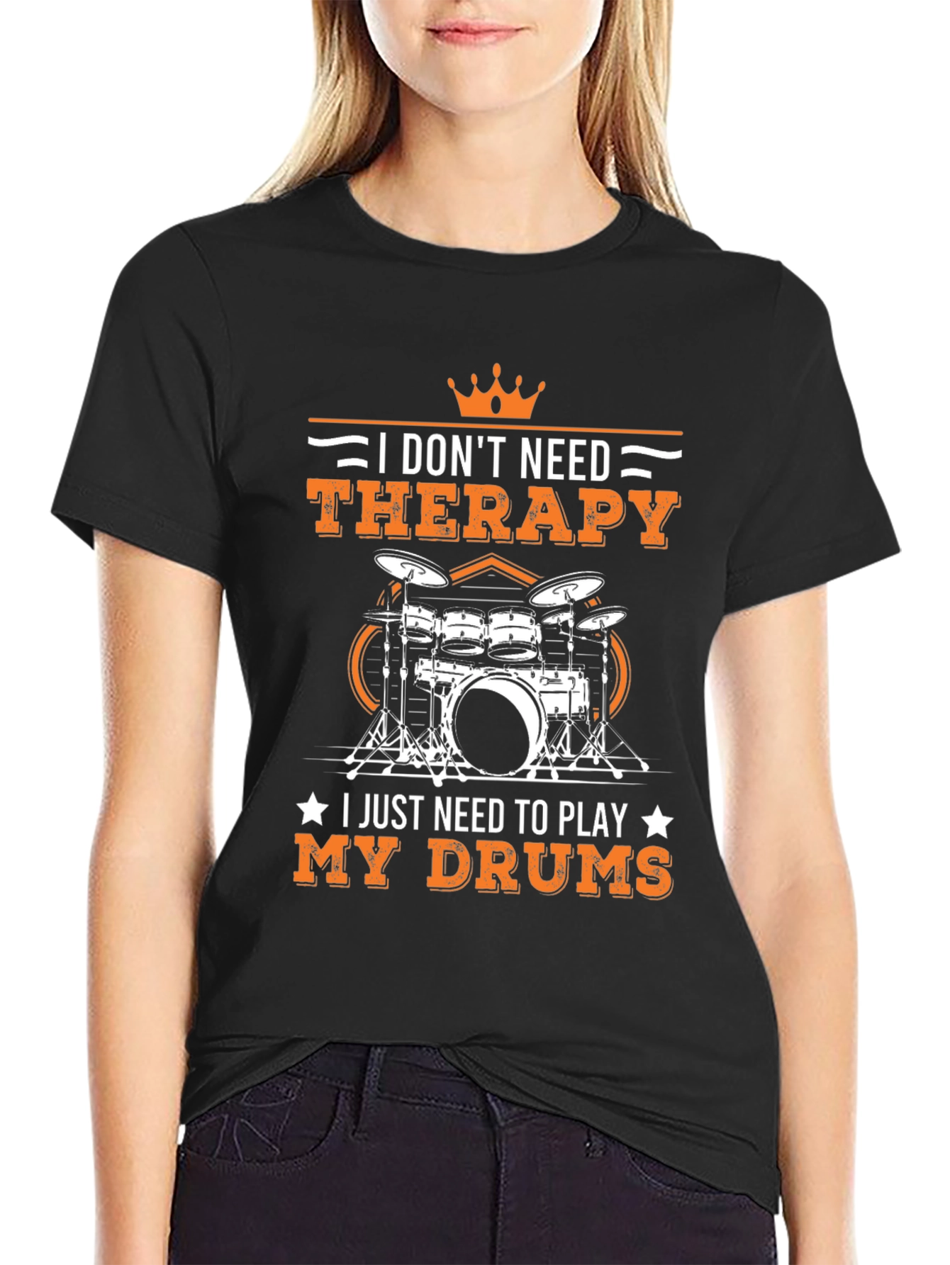 Drummer Therapy T-Shirt - Music Lover Tee