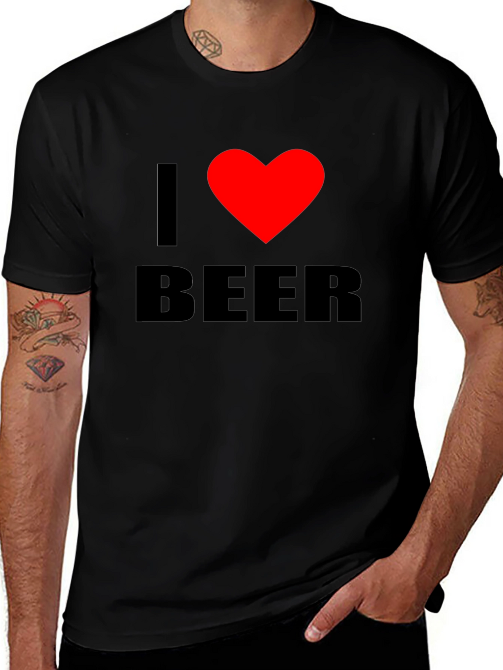 I Heart Beer Black T-Shirt