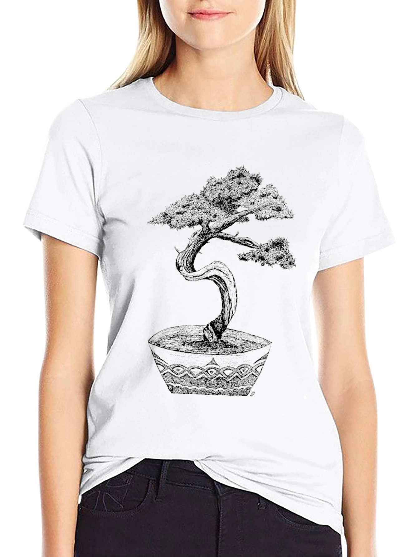 Bonsai Tree Graphic Tee - Unique Artistic Design