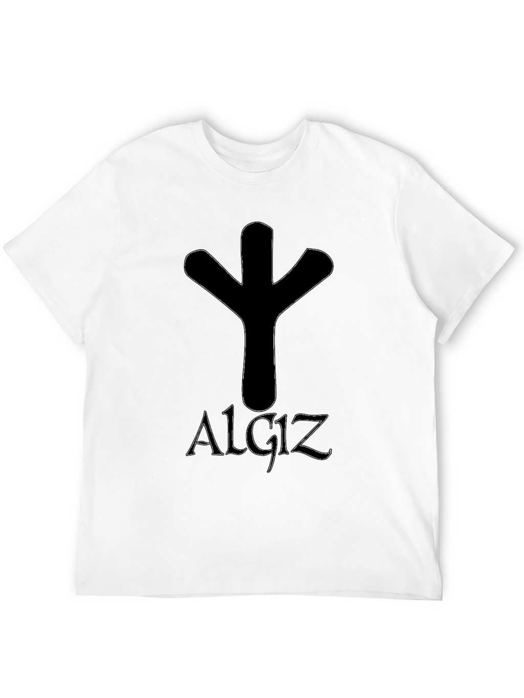 Algiz Rune T-Shirt - Black Graphic Tee