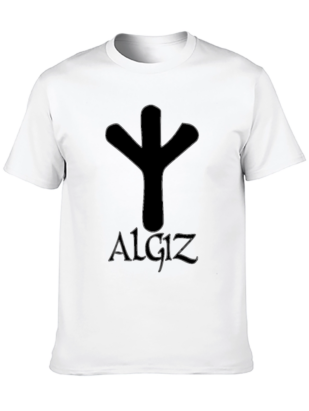 Algiz Rune T-Shirt - Black Graphic Tee