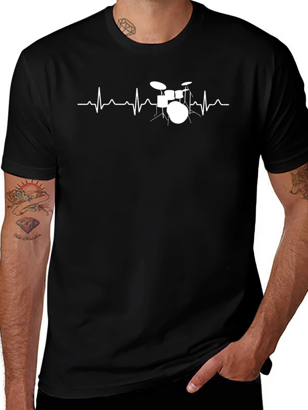Drumbeat Heartbeat T-Shirt - Musician Tee
