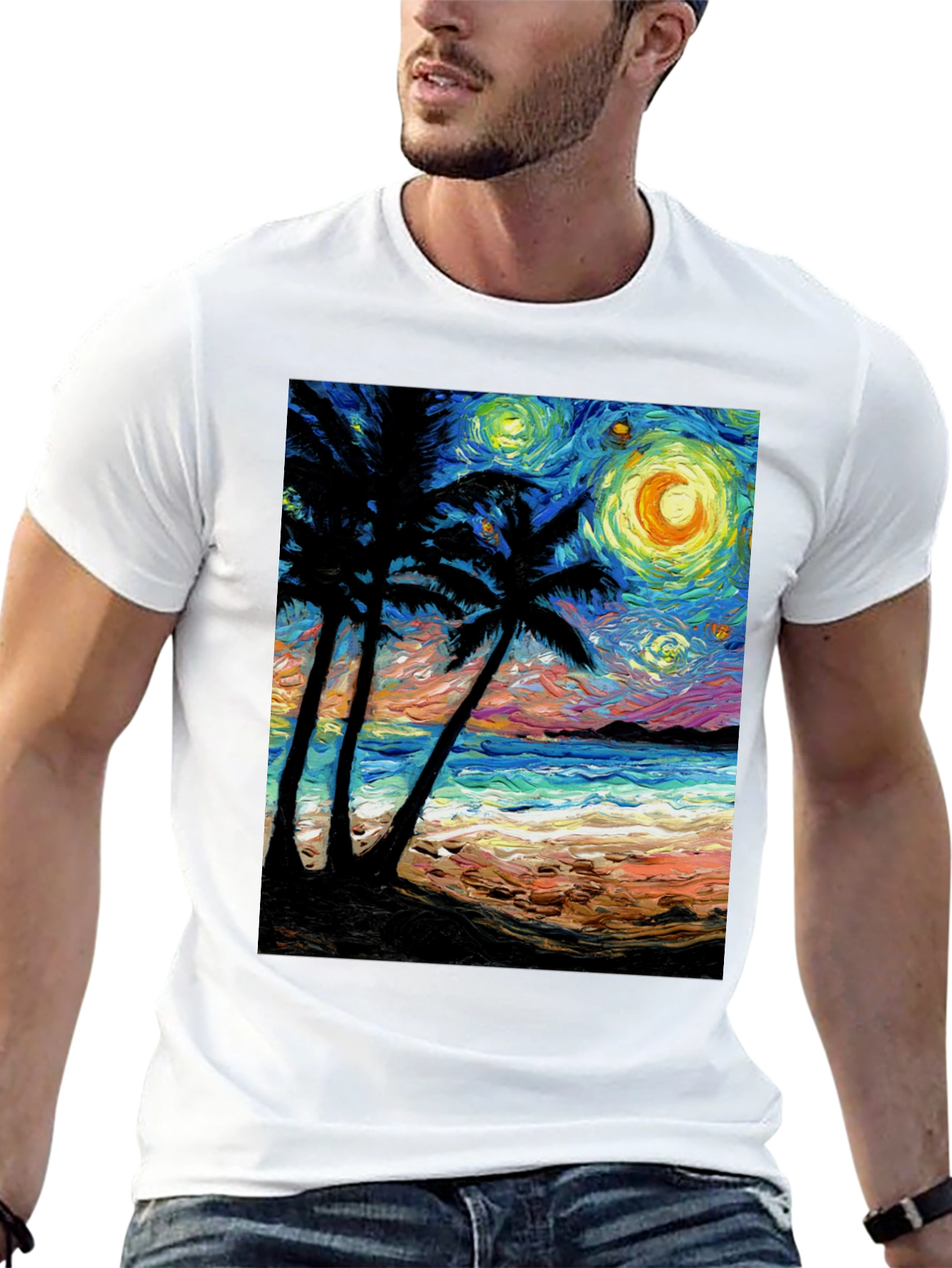 Starry Night Beach T-Shirt