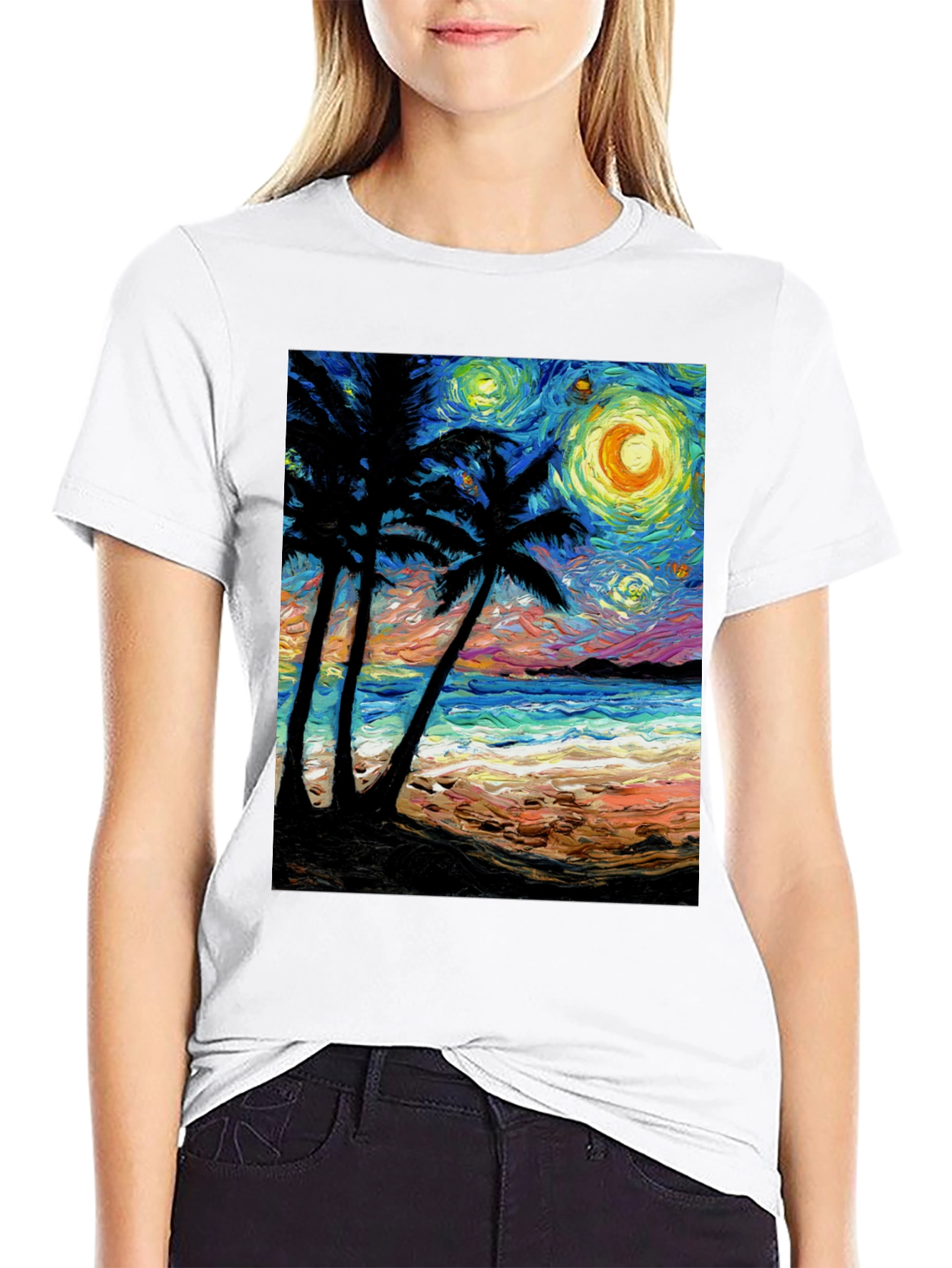 Starry Night Beach T-Shirt
