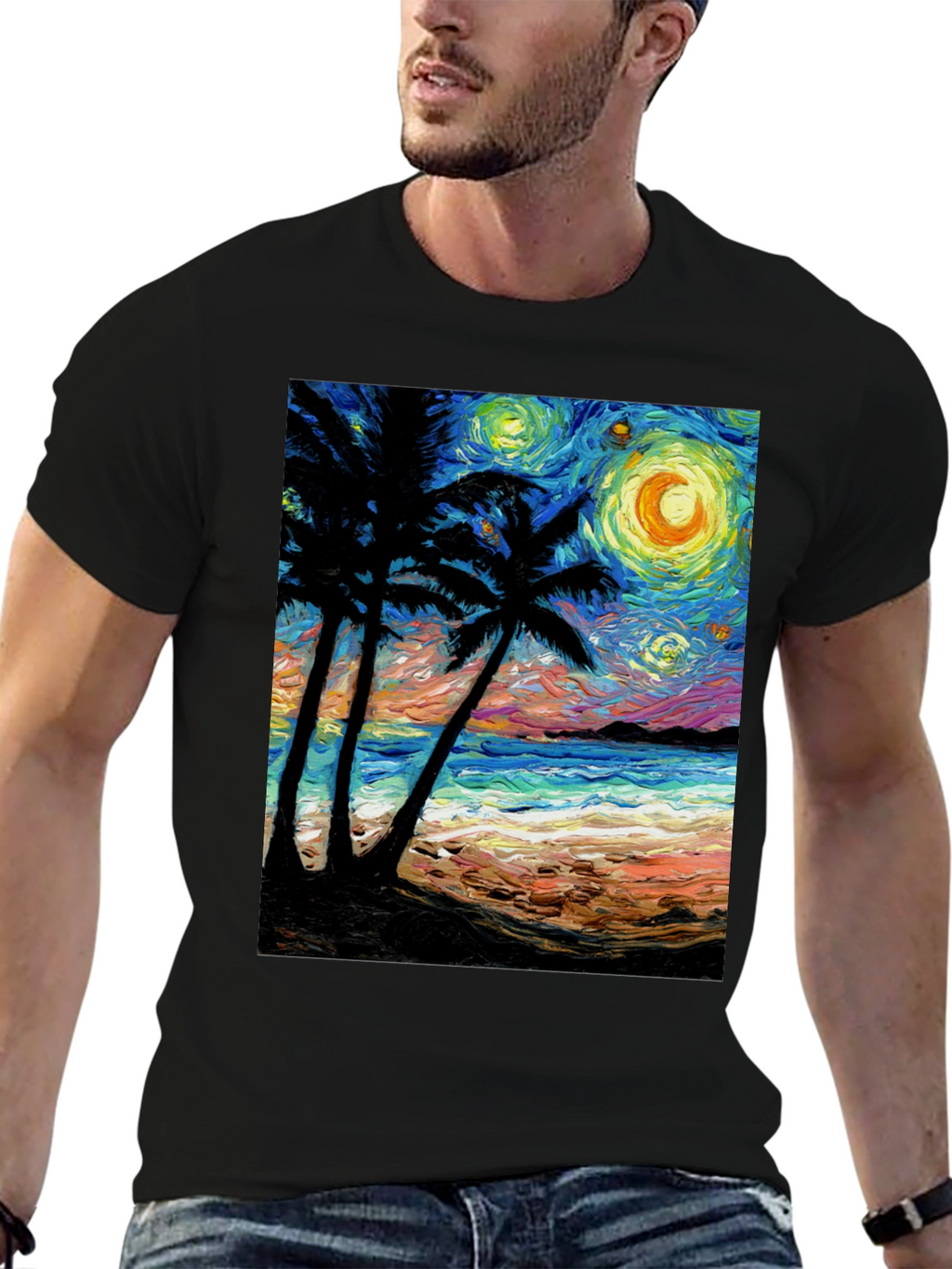 Starry Night Beach T-Shirt