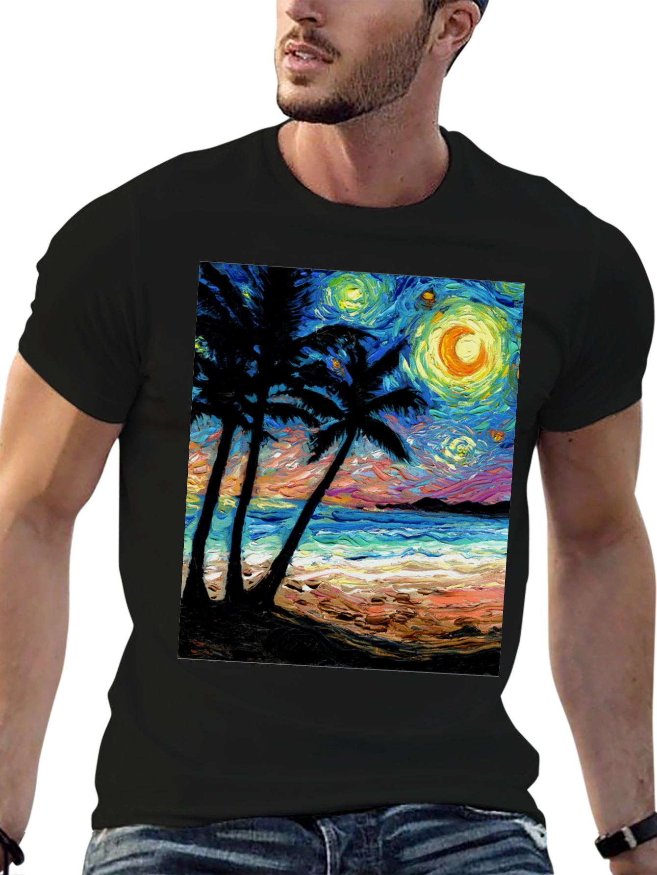 Starry Night Beach T-Shirt