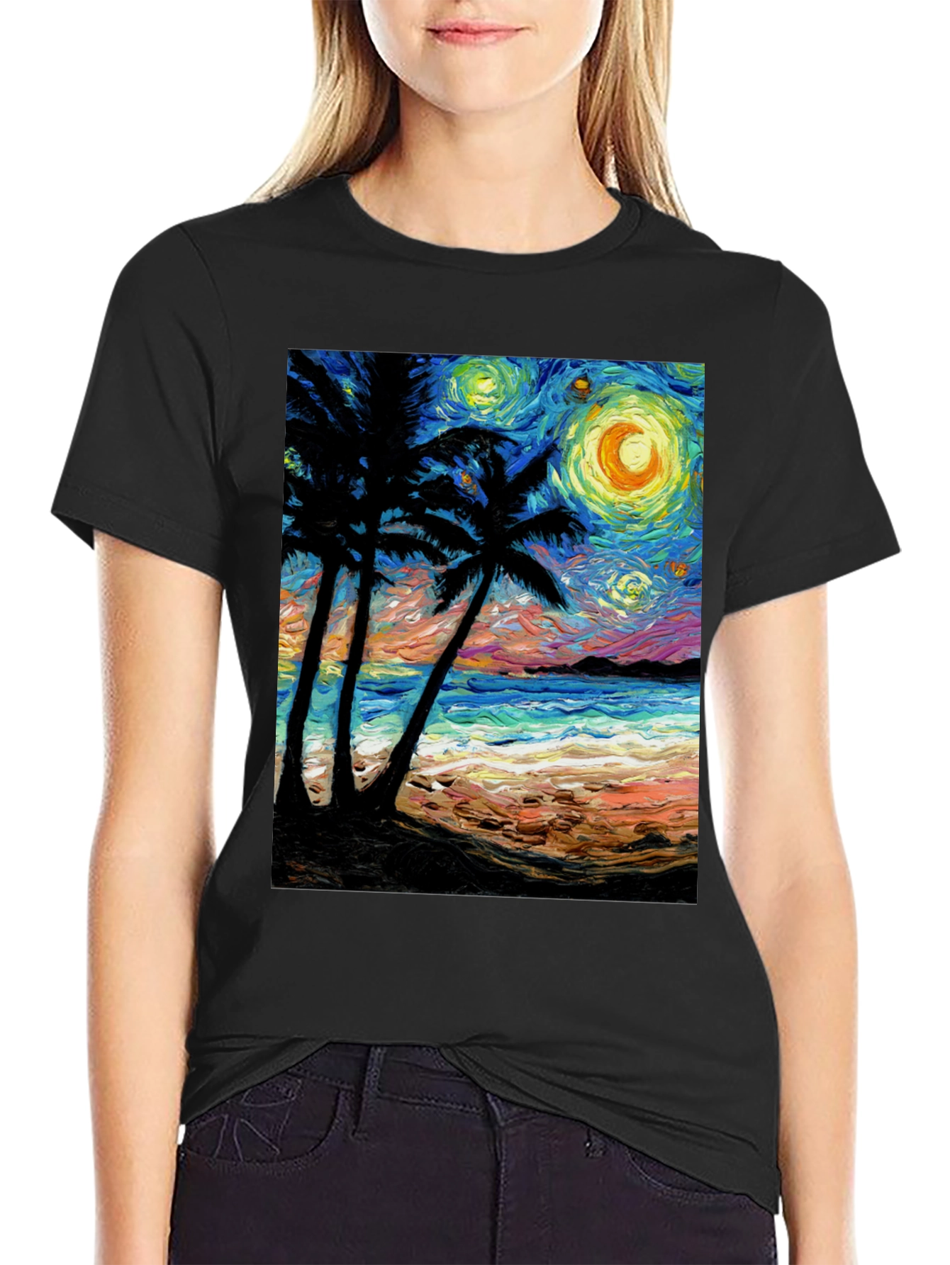 Starry Night Beach T-Shirt