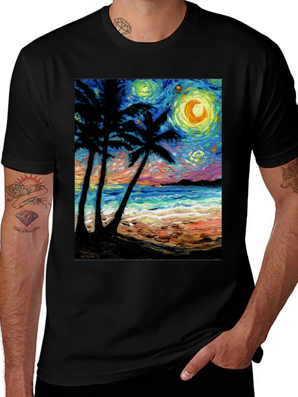 Starry Night Beach T-Shirt