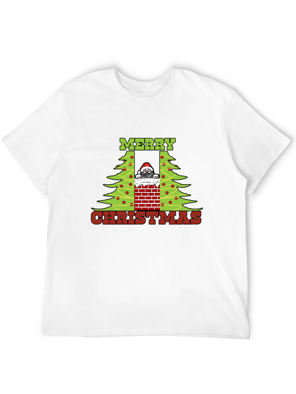 Merry Christmas Pug in Chimney T-Shirt