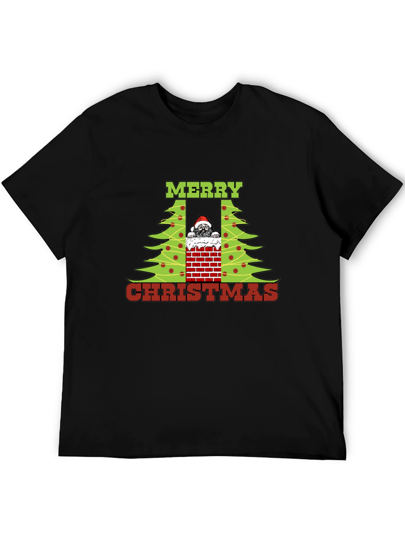 Merry Christmas Pug in Chimney T-Shirt