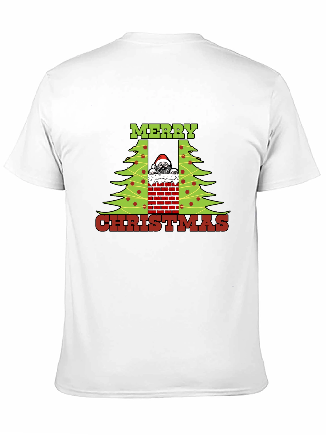 Merry Christmas Pug in Chimney T-Shirt