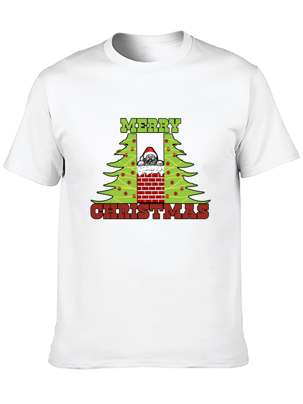 Merry Christmas Pug in Chimney T-Shirt