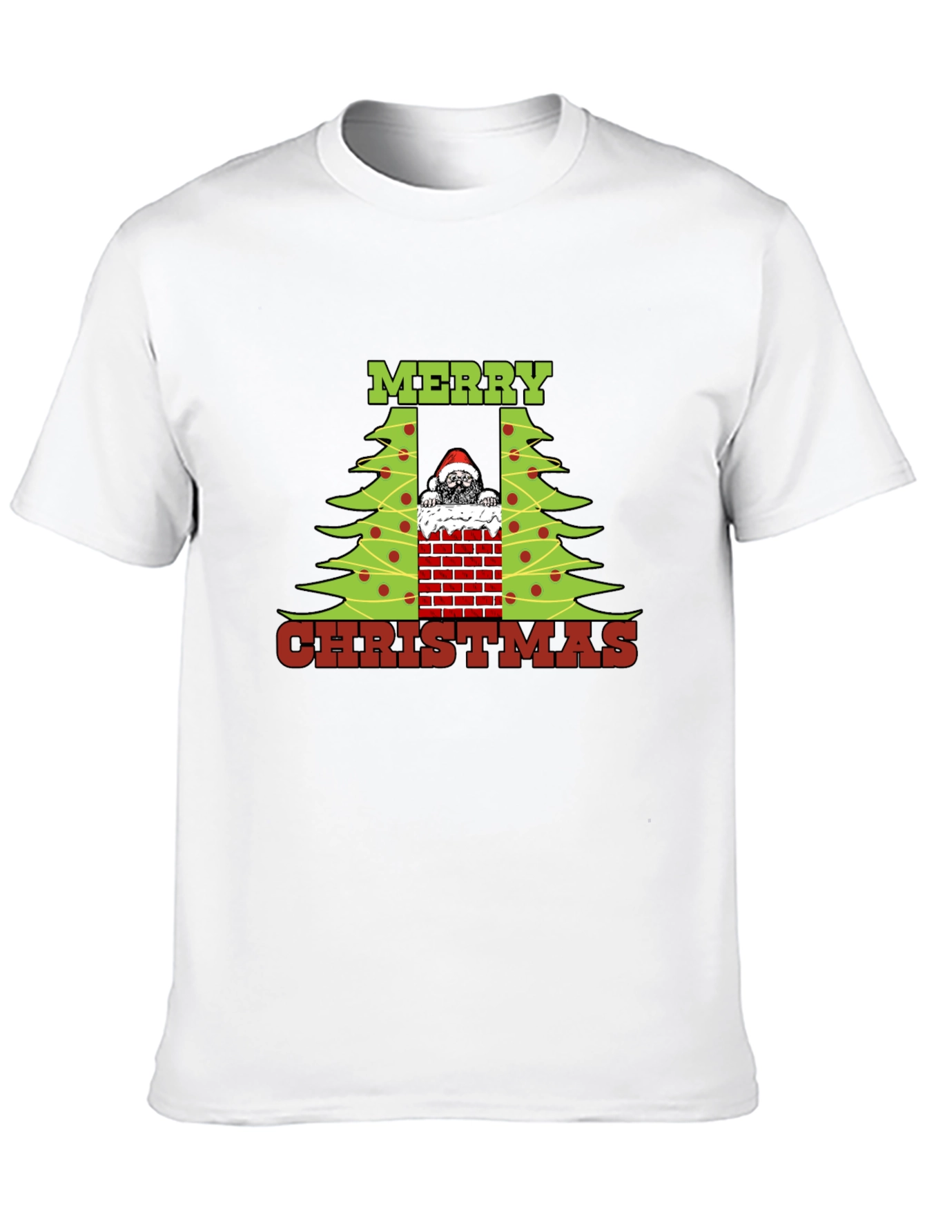 Merry Christmas Pug in Chimney T-Shirt