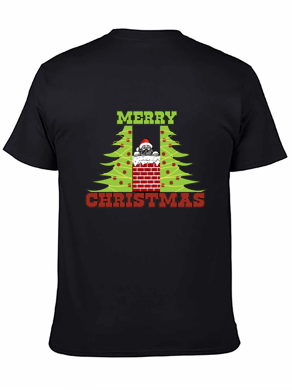 Merry Christmas Pug in Chimney T-Shirt