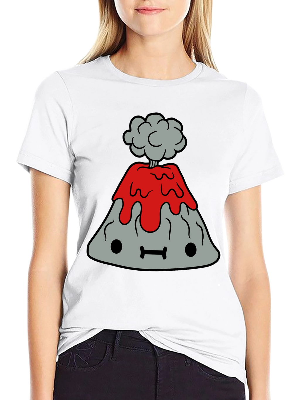 Cartoon Volcano Graphic Tee