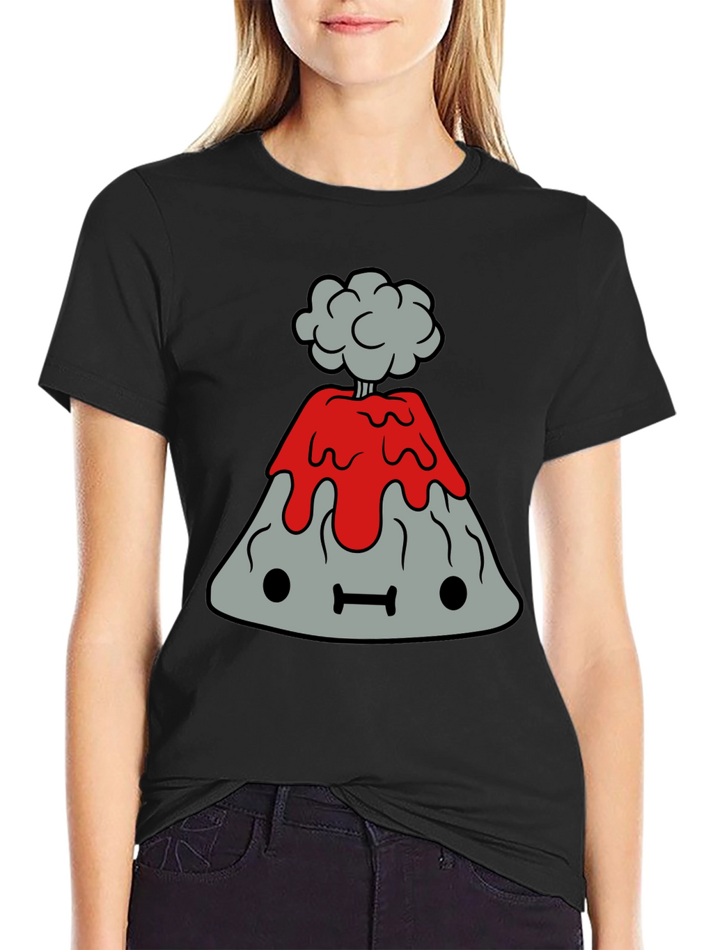 Cartoon Volcano Graphic Tee