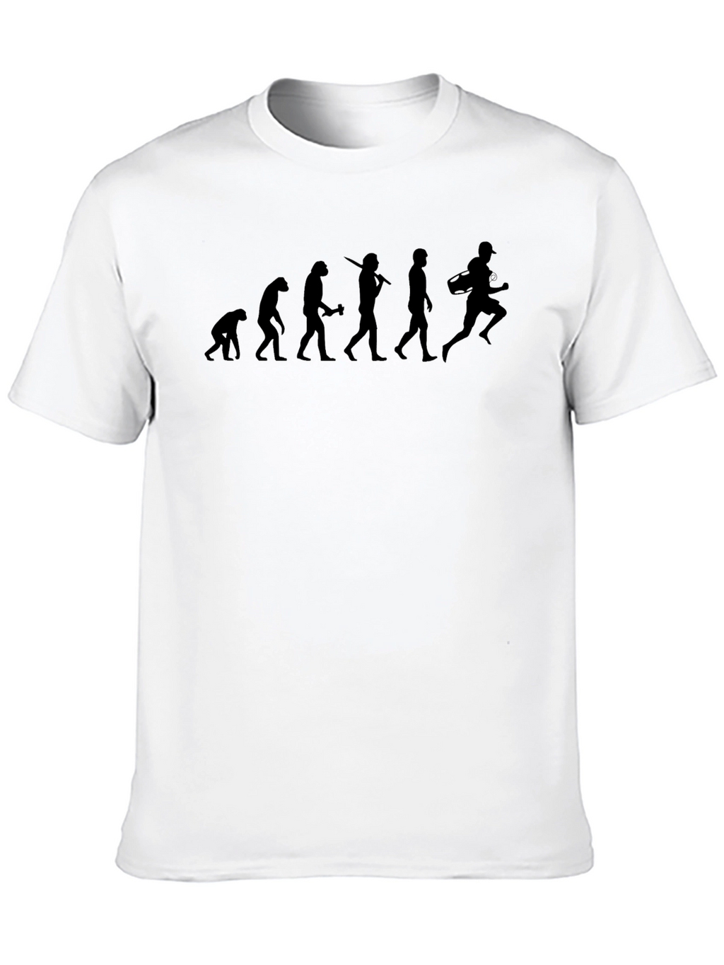 Evolution of Football Player Black T-Shirt