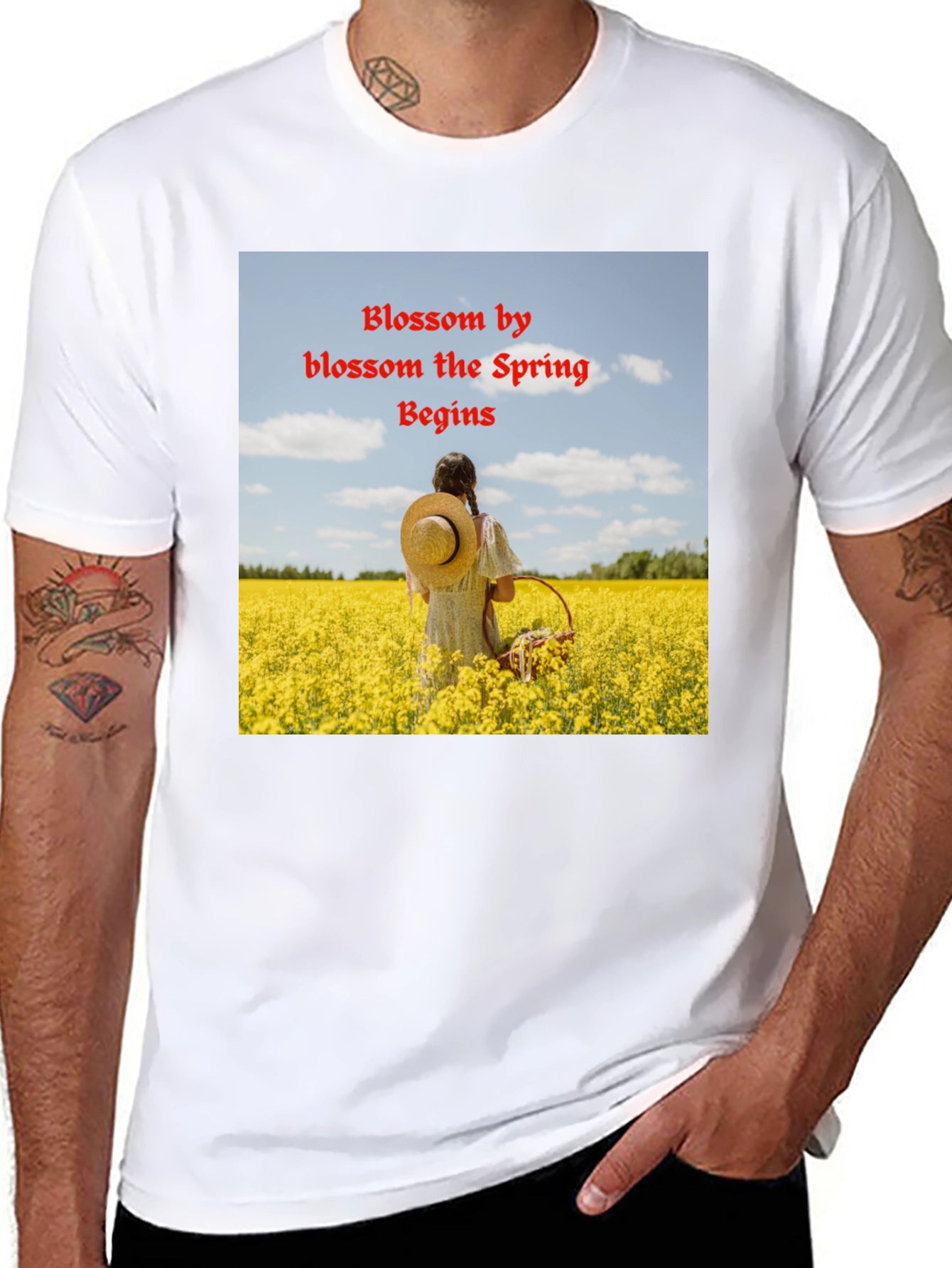 Blossom Spring Black T-Shirt