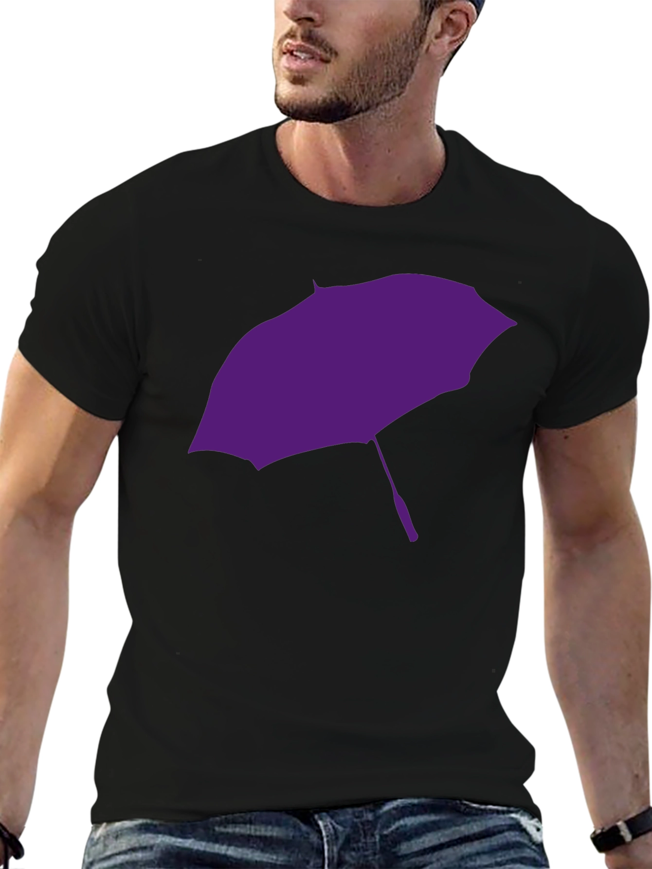 Purple Umbrella Graphic T-Shirt
