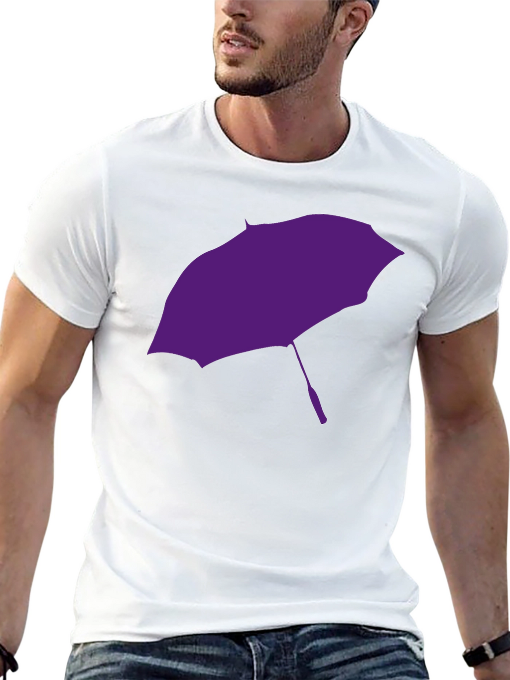 Purple Umbrella Graphic T-Shirt