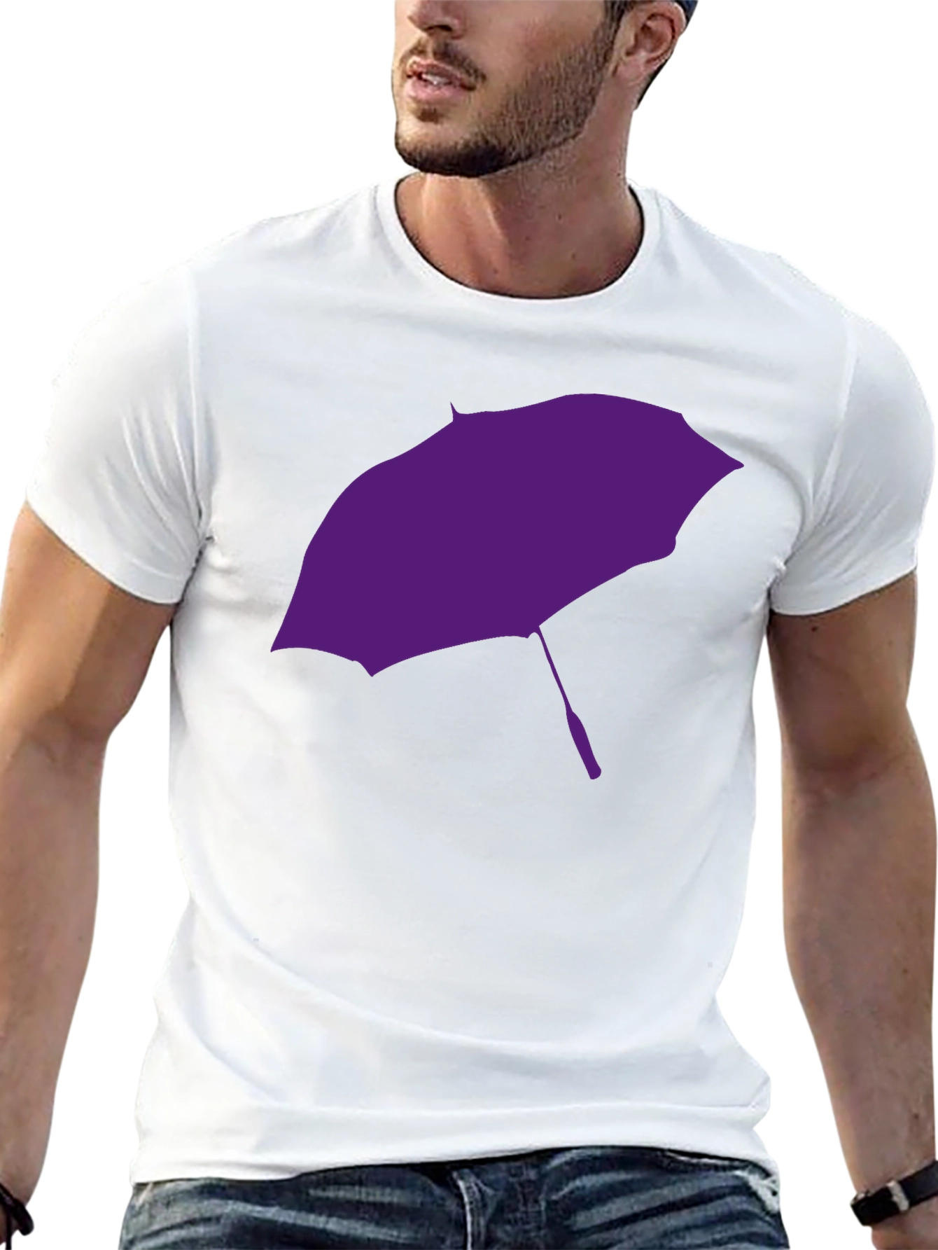 Purple Umbrella Graphic T-Shirt