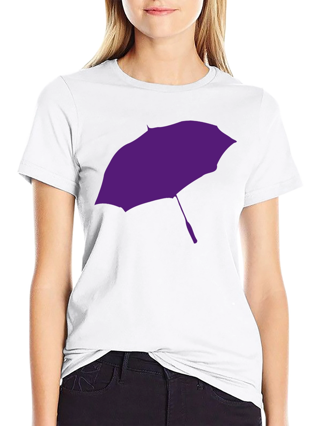 Purple Umbrella Graphic T-Shirt
