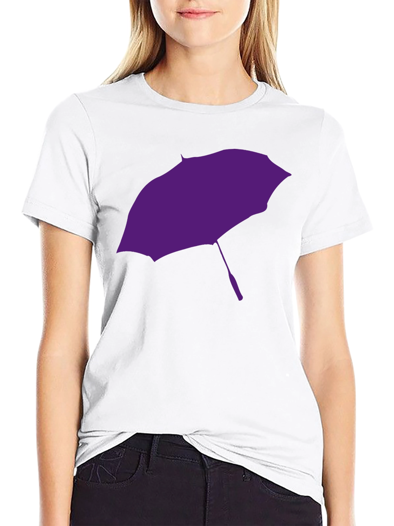 Purple Umbrella Graphic T-Shirt
