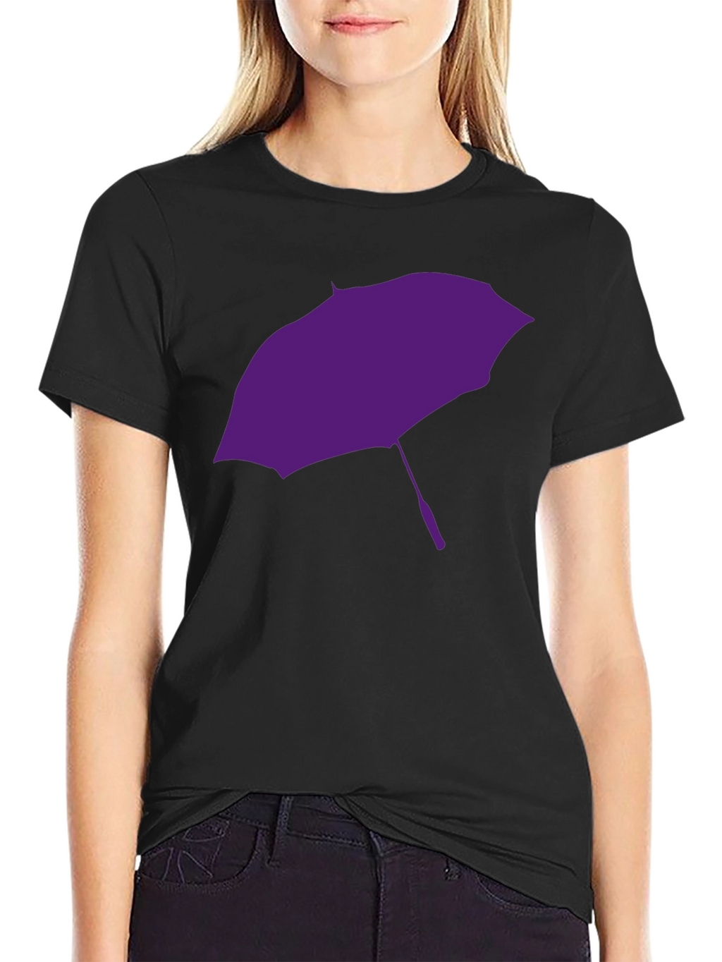 Purple Umbrella Graphic T-Shirt